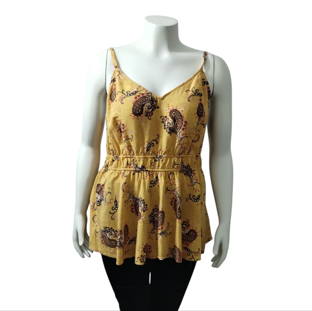 Torrid Womens 2X Summer Resortwear Vacation Paisley Babydoll Empire Challis Tank